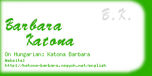 barbara katona business card